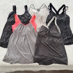 Lululemon Athletica Black and Pink Fitted Camisoles